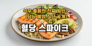 혈당 스파이크 식후 졸음의 진짜 원인