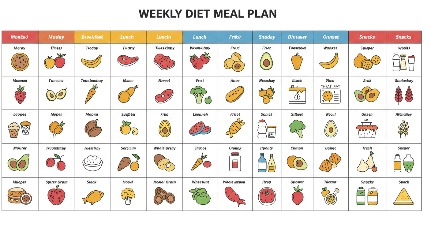 주간 다이어트 도시락 식단표