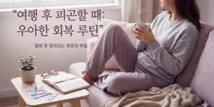 여행 후 피곤할 때 우아한 회복 루틴