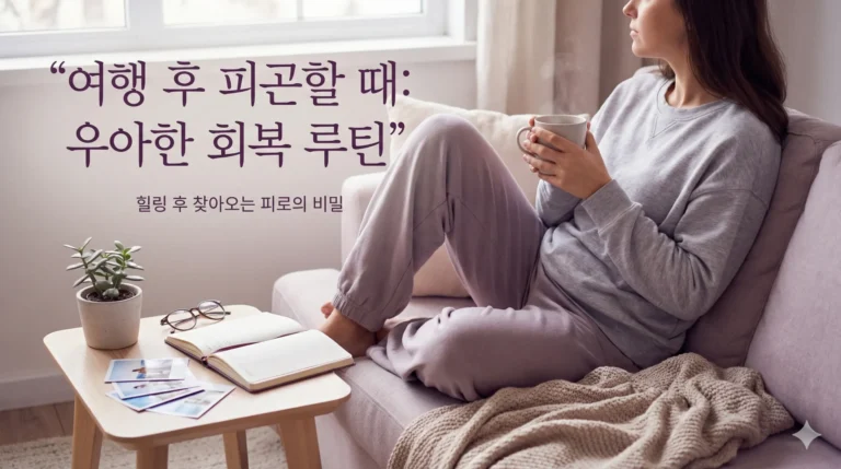 여행 후 피곤할 때 우아한 회복 루틴