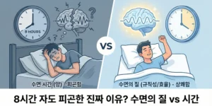 수면의 질 vs 수면 시간: 8시간 자도 피곤한 진짜 이유 (해결책)