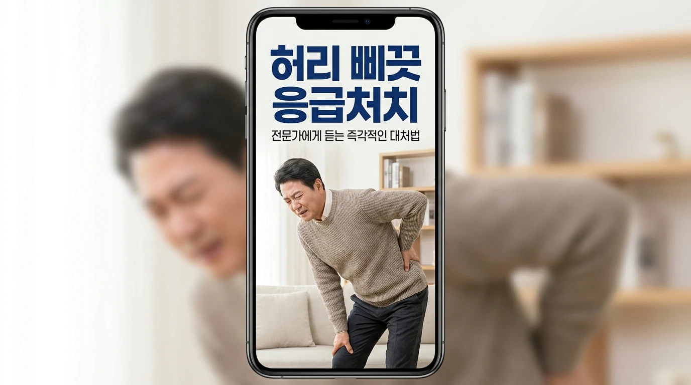 허리 삐끗 응급처치