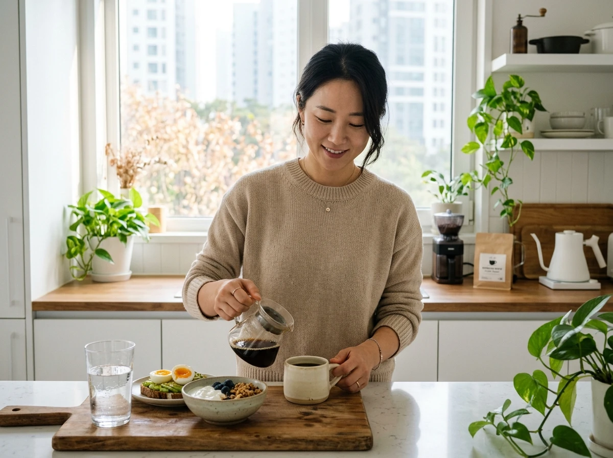 아침 커피를 덜 자극적으로 마시는 방법