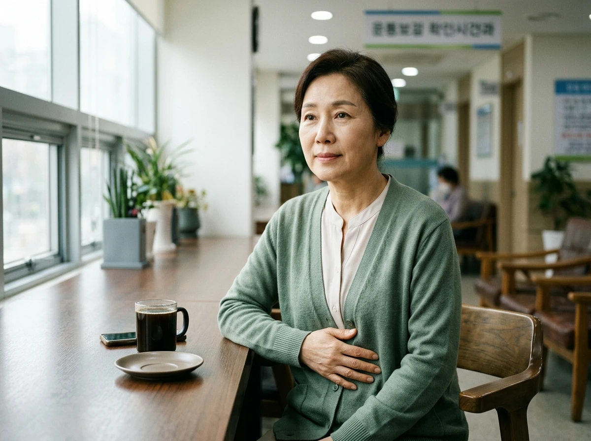아침 커피와 위장 불편감