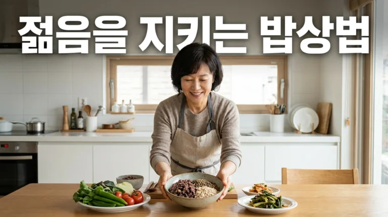 저속노화 식단 레시피 렌틸콩 귀리 현미 황금 잡곡밥 비율 및 대체 식품 가이드