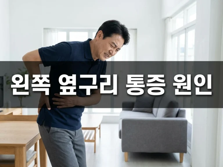 왼쪽 옆구리 통증 원인 3가지와 반드시 병원에 가야 하는 위험 신호