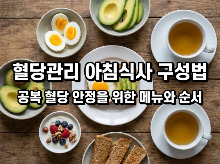 혈당관리 아침식사 구성법: 공복혈당이 걱정될 때 먹는 순서와 메뉴