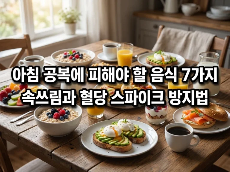 아침 공복에 피해야 할 음식 7가지: 속쓰림과 혈당을 생각한 선택법